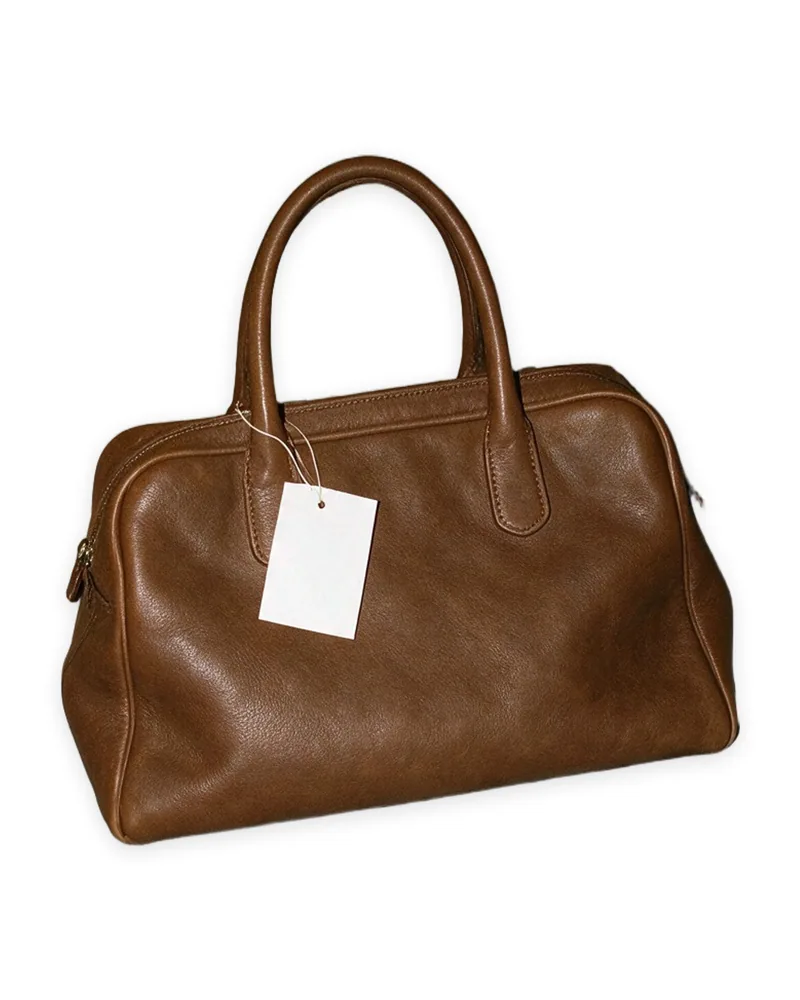 Handbag on a bedsheet